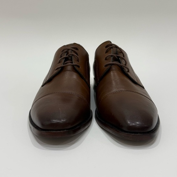 Johnston Murphy Men's 8.5M Mcclain Cap Toe Tan Full Grain Leather Shoes New $160 - Picture 4 of 15